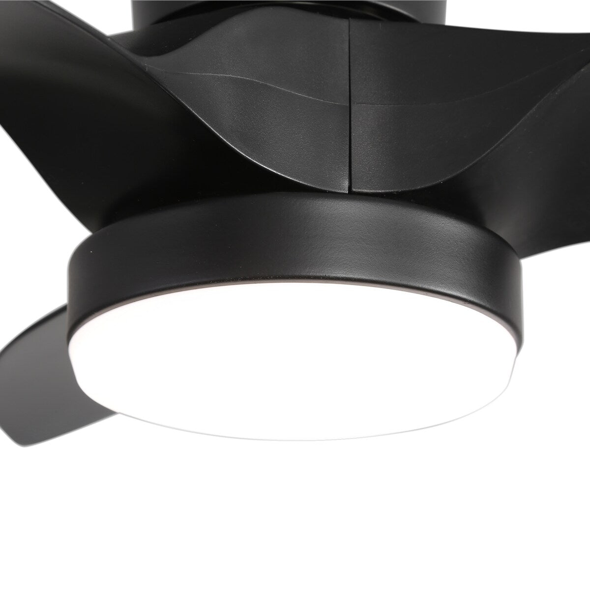 32 Inch Flush Mount LED Ceiling Fan with Lights Remote(3-Blade)