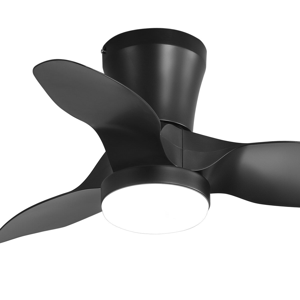 32 Inch Flush Mount LED Ceiling Fan with Lights Remote(3-Blade)
