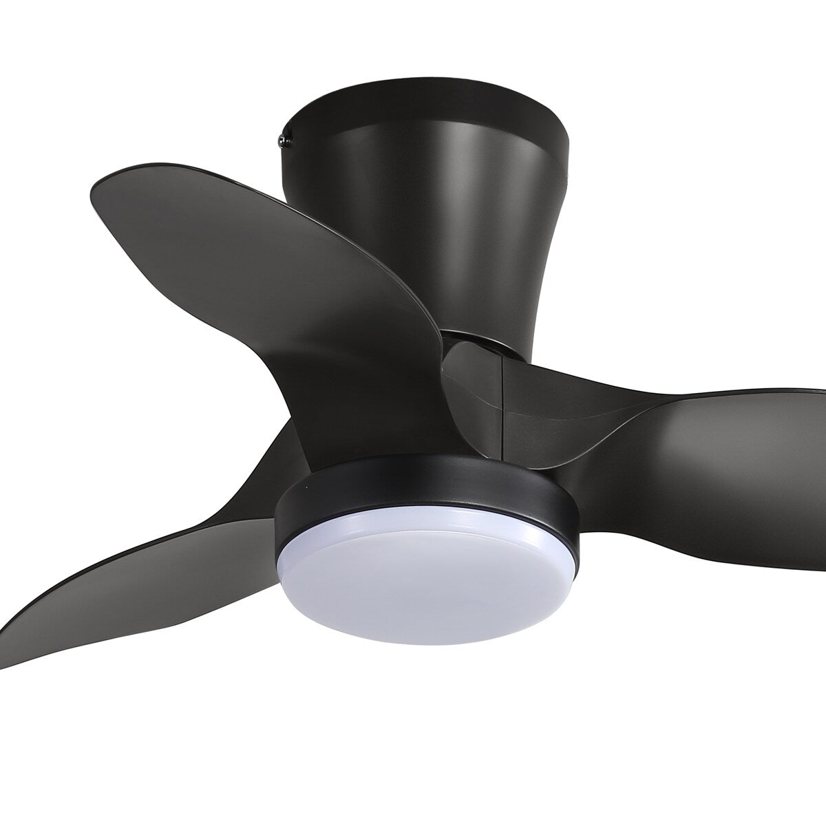 32 Inch Flush Mount LED Ceiling Fan with Lights Remote(3-Blade)