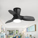 32 Inch Flush Mount LED Ceiling Fan with Lights Remote(3-Blade)