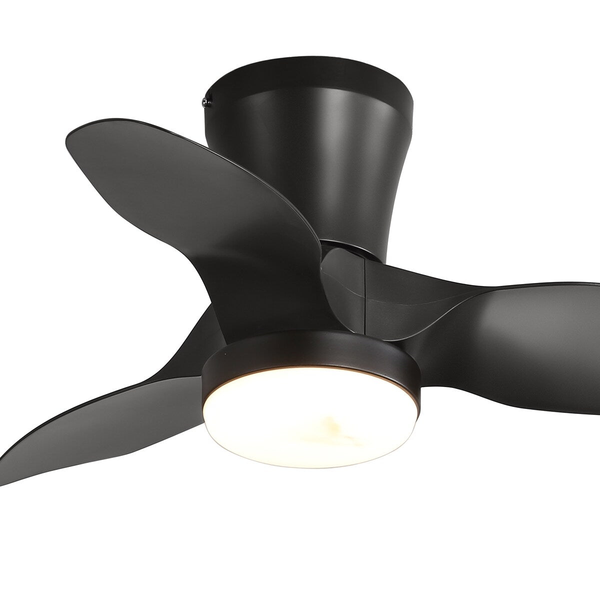 32 Inch Flush Mount LED Ceiling Fan with Lights Remote(3-Blade)
