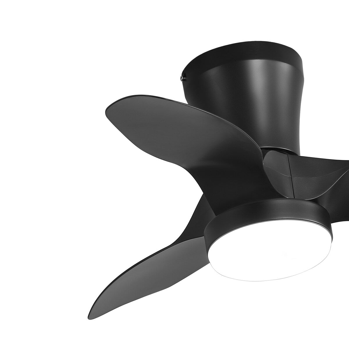 32 Inch Flush Mount LED Ceiling Fan with Lights Remote(3-Blade)