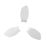 32 Inch Flush Mount LED Ceiling Fan with Lights Remote(3-Blade)