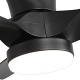 32 Inch Flush Mount LED Ceiling Fan with Lights Remote(3-Blade)