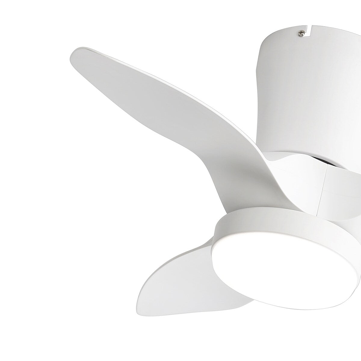 32 Inch Flush Mount LED Ceiling Fan with Lights Remote(3-Blade)