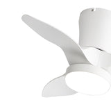 32 Inch Flush Mount LED Ceiling Fan with Lights Remote(3-Blade)