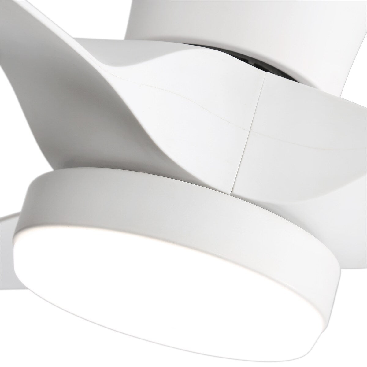 32 Inch Flush Mount LED Ceiling Fan with Lights Remote(3-Blade)