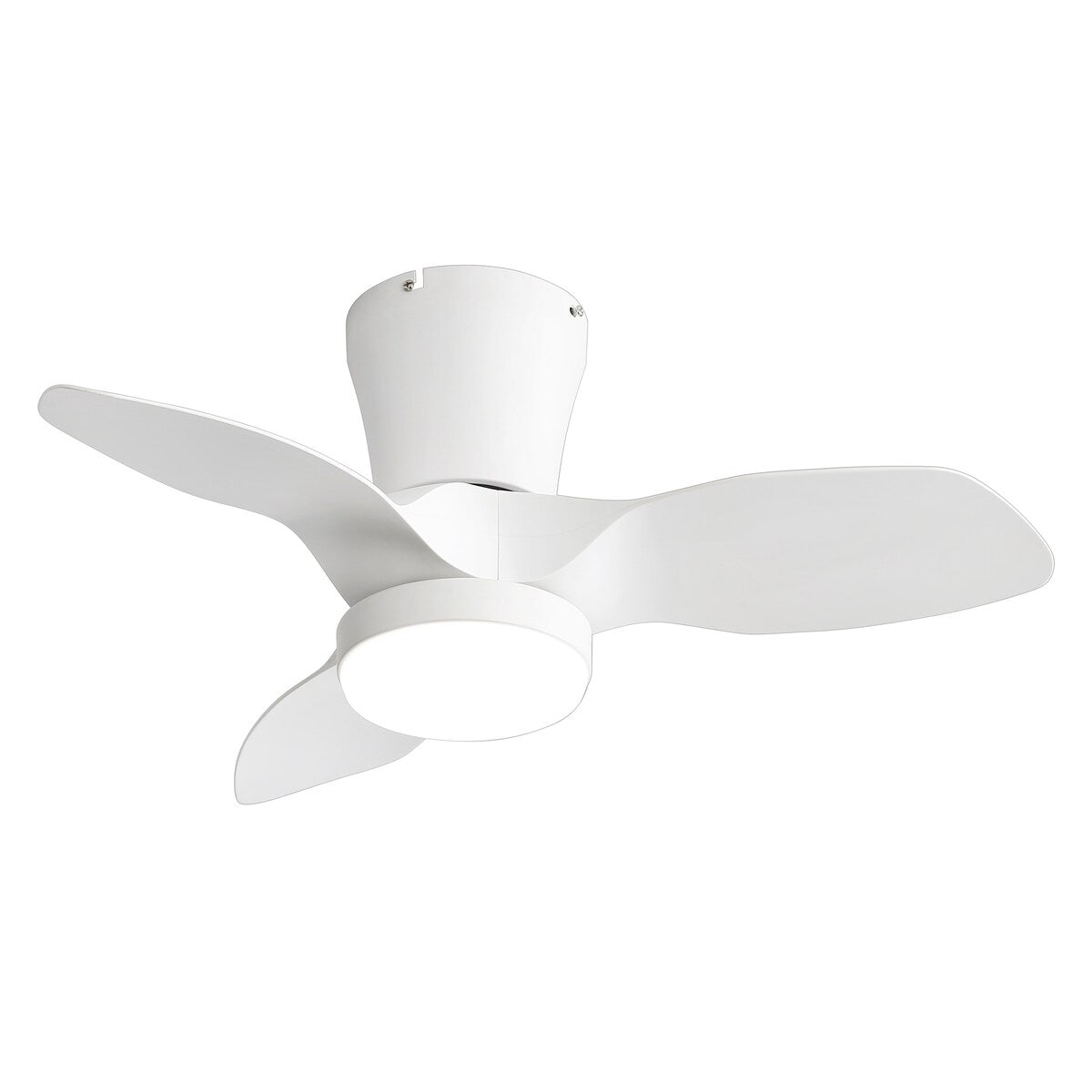 32 Inch Flush Mount LED Ceiling Fan with Lights Remote(3-Blade)
