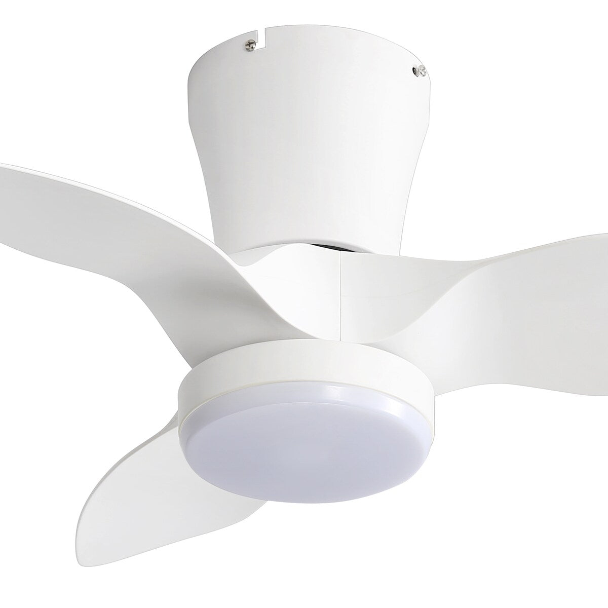 32 Inch Flush Mount LED Ceiling Fan with Lights Remote(3-Blade)