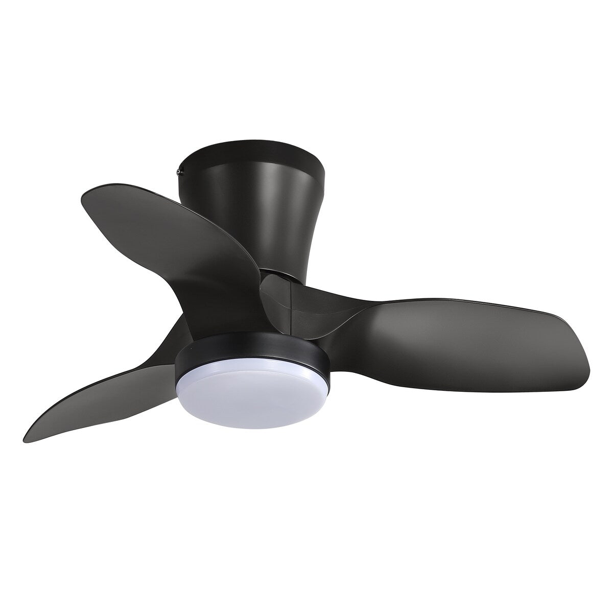 32 Inch Flush Mount LED Ceiling Fan with Lights Remote(3-Blade)