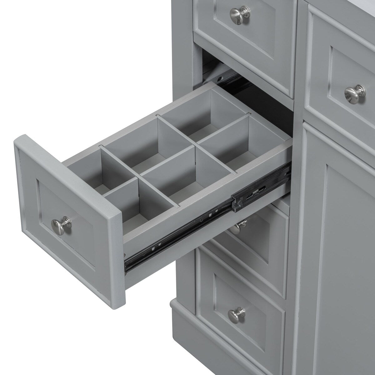 36 Inch Freestanding Bathroom Vanity Set with Drawers and Ceramic Sink