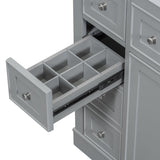 36 Inch Freestanding Bathroom Vanity Set with Drawers and Ceramic Sink