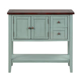 36 Inch Modern Console Table for Living Room with 2 Drawers , 1 Cabinet and 1 Built Shelf