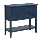 36 Inch Modern Console Table for Living Room with 2 Drawers , 1 Cabinet and 1 Built Shelf