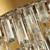 36 in. Modern Crystal Chandeliers 16-Light Brass Gold Rectangular Chandelier Glam Oval Pendant Light for Dining Living Room