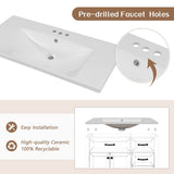 36 in.W MDF Freestanding Bathroom Vanity Set with Integrated Sink, Drawers and Doors - 36" x 18" x 36"
