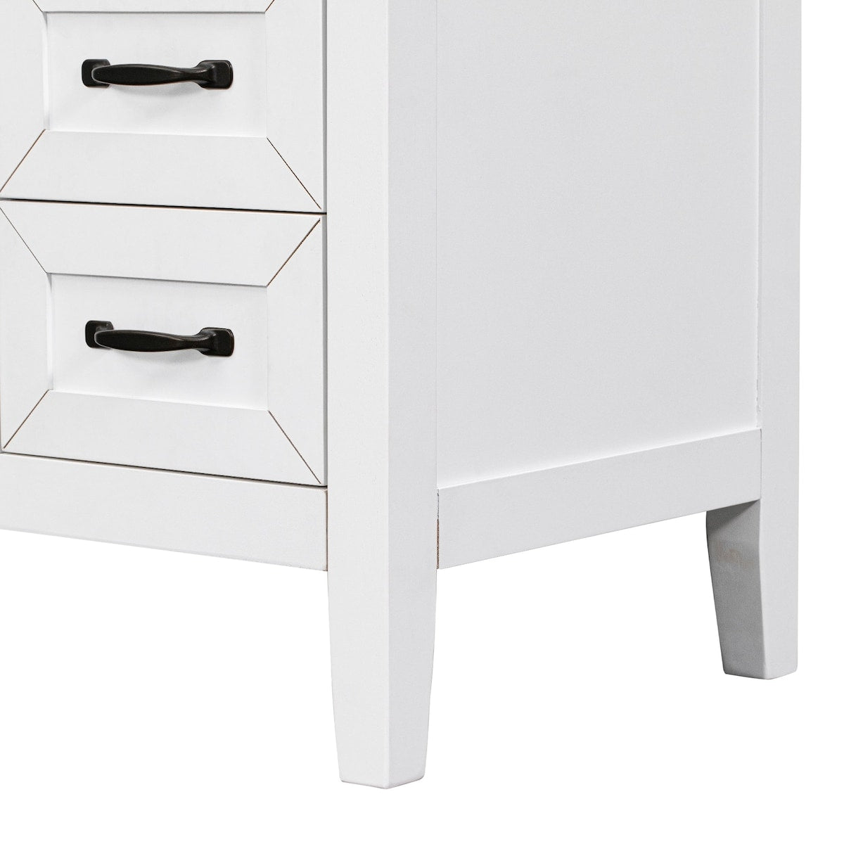 36 in.W MDF Freestanding Bathroom Vanity Set with Integrated Sink, Drawers and Doors - 36" x 18" x 36"