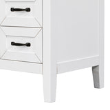 36 in.W MDF Freestanding Bathroom Vanity Set with Integrated Sink, Drawers and Doors - 36" x 18" x 36"