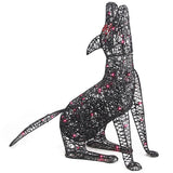 36-inch Lighted Black Howling Wolf Decoration