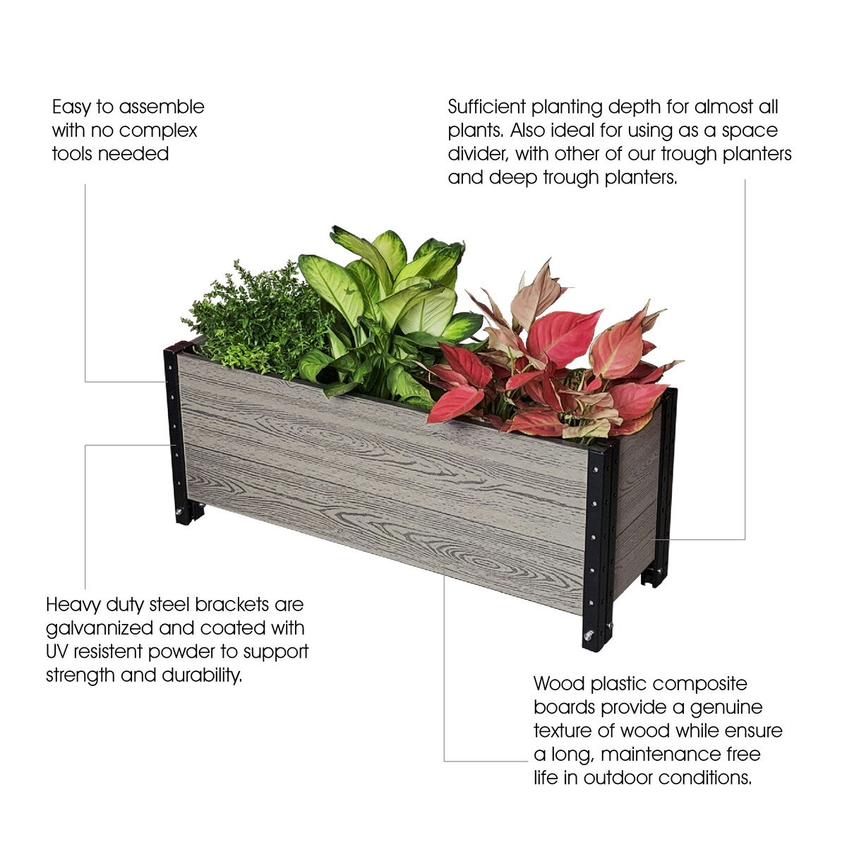 36-inch Trough Planter