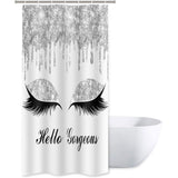 36 x 72 Inches Small Narrow Washable Polyester Shower Curtain Set