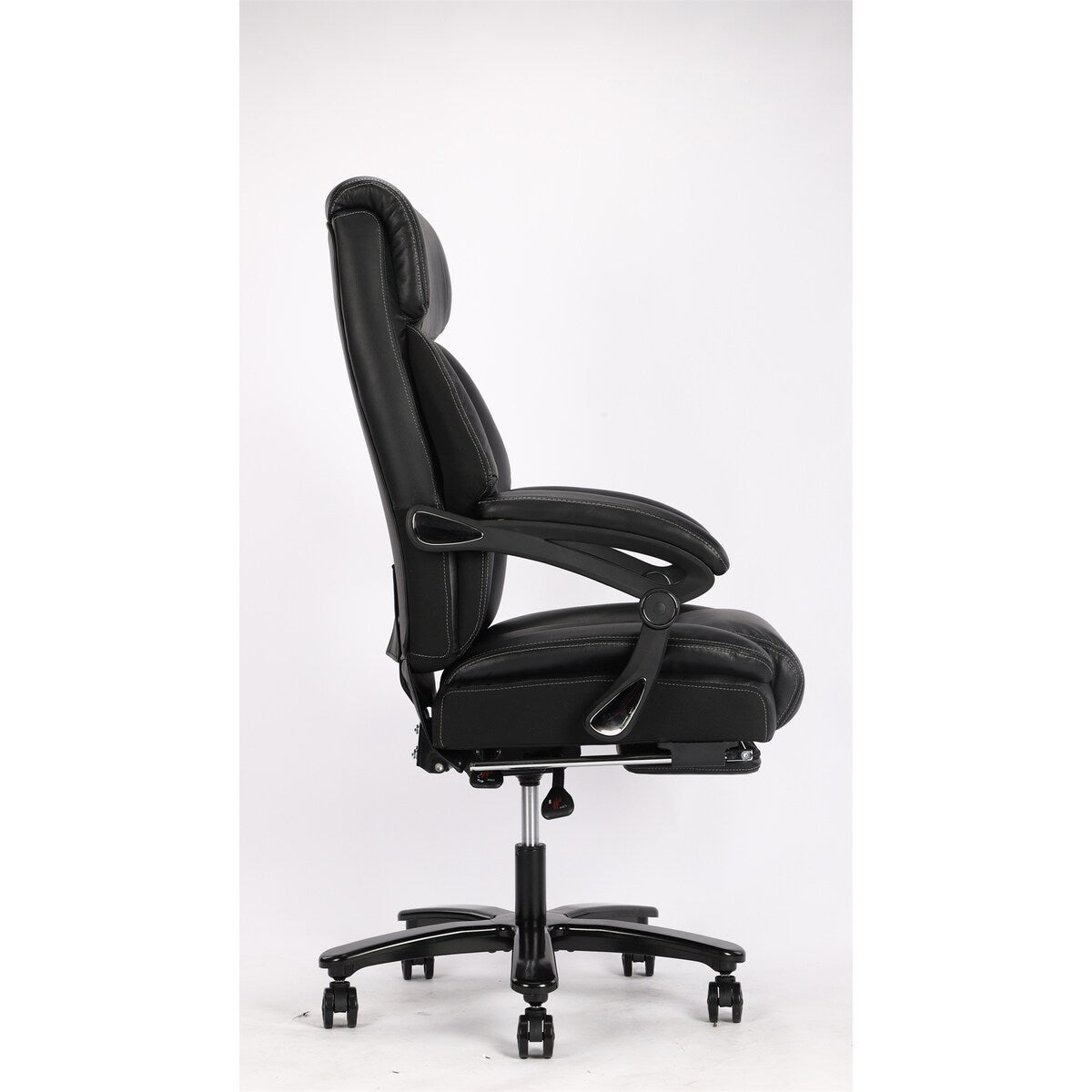 360 Degree Rotation Tall Back Black Leather Executive Office Chair
