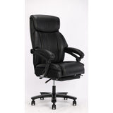 360 Degree Rotation Tall Back Black Leather Executive Office Chair