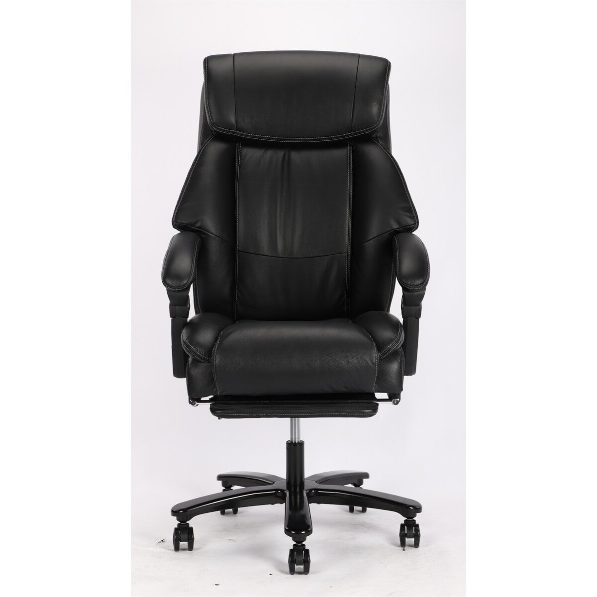 360 Degree Rotation Tall Back Black Leather Executive Office Chair