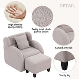 360 Degree Swivel Accent Chair With Ottoman,Armchair With Footstool