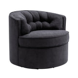 360-Degree Swivel Barrel Chair Comfy Tufted Back Accent Round Barrel Chair Leisure Chair for Living Room, Bedroom, Hotel