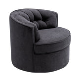 360-Degree Swivel Barrel Chair Comfy Tufted Back Accent Round Barrel Chair Leisure Chair for Living Room, Bedroom, Hotel