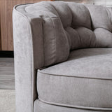 360-Degree Swivel Barrel Chair Comfy Tufted Back Accent Round Barrel Chair Leisure Chair for Living Room, Bedroom, Hotel