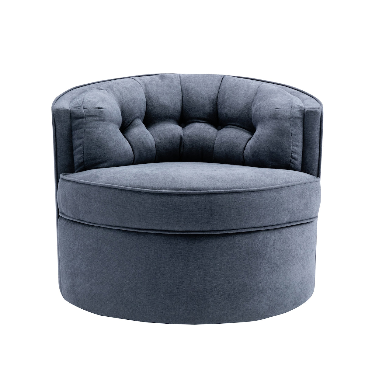 360-Degree Swivel Barrel Chair Comfy Tufted Back Accent Round Barrel Chair Leisure Chair for Living Room, Bedroom, Hotel