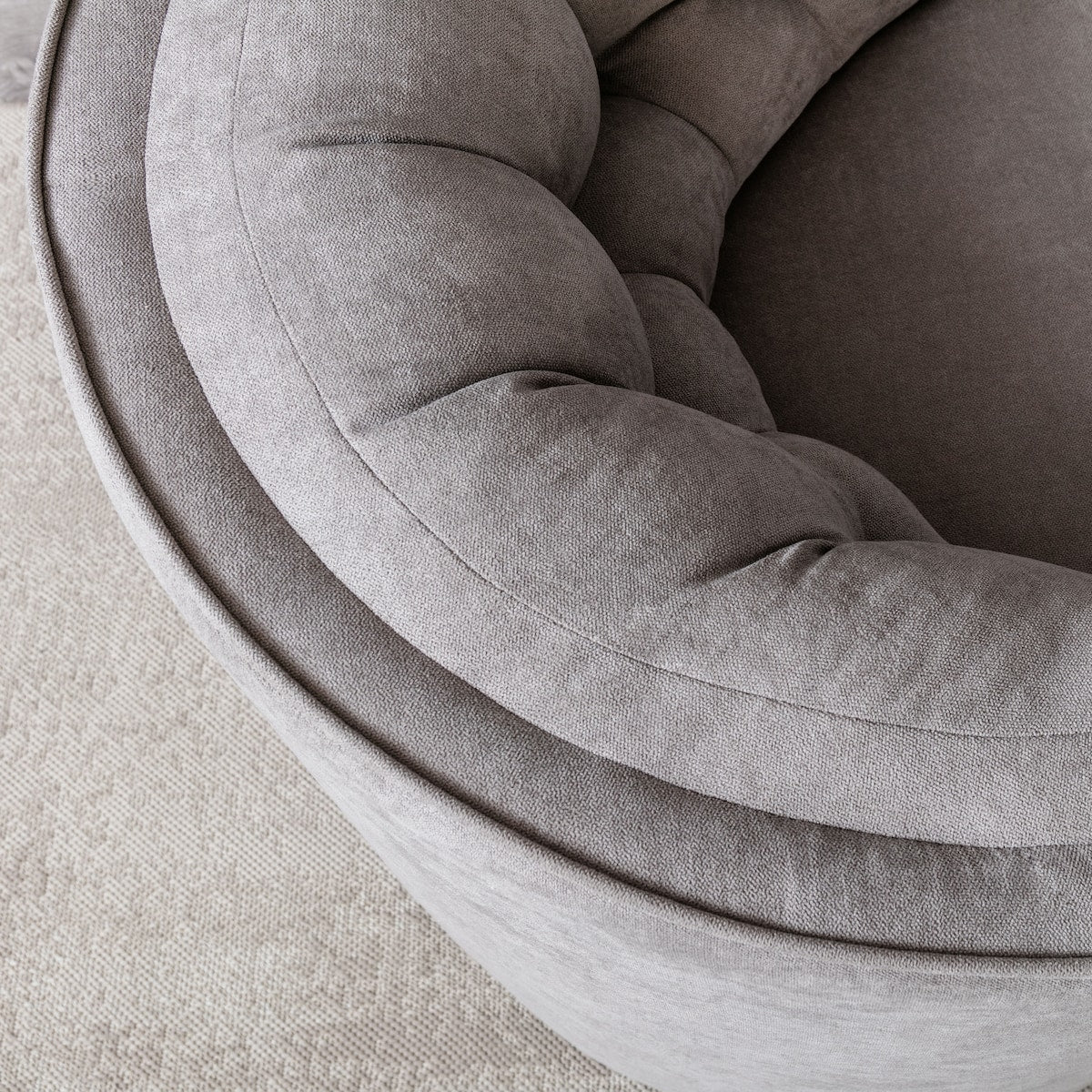 360-Degree Swivel Barrel Chair Comfy Tufted Back Accent Round Barrel Chair Leisure Chair for Living Room, Bedroom, Hotel