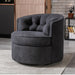 360-Degree Swivel Barrel Chair Comfy Tufted Back Accent Round Barrel Chair Leisure Chair for Living Room, Bedroom, Hotel