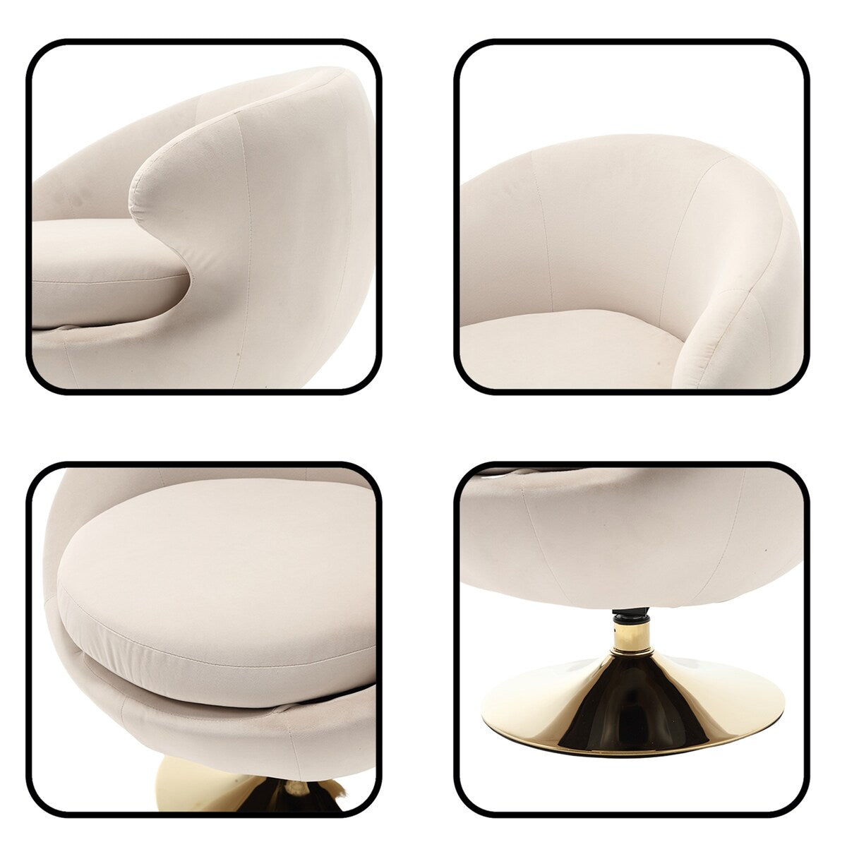 360 Degree Swivel Cuddle Barrel Accent Chair
