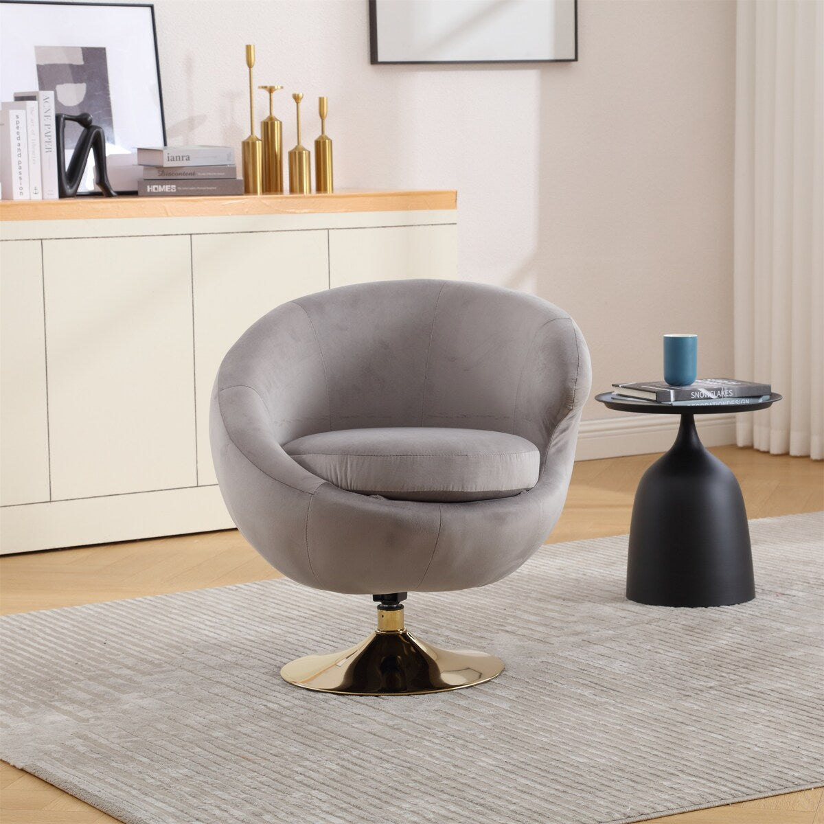 360 Degree Swivel Cuddle Barrel Accent Chair