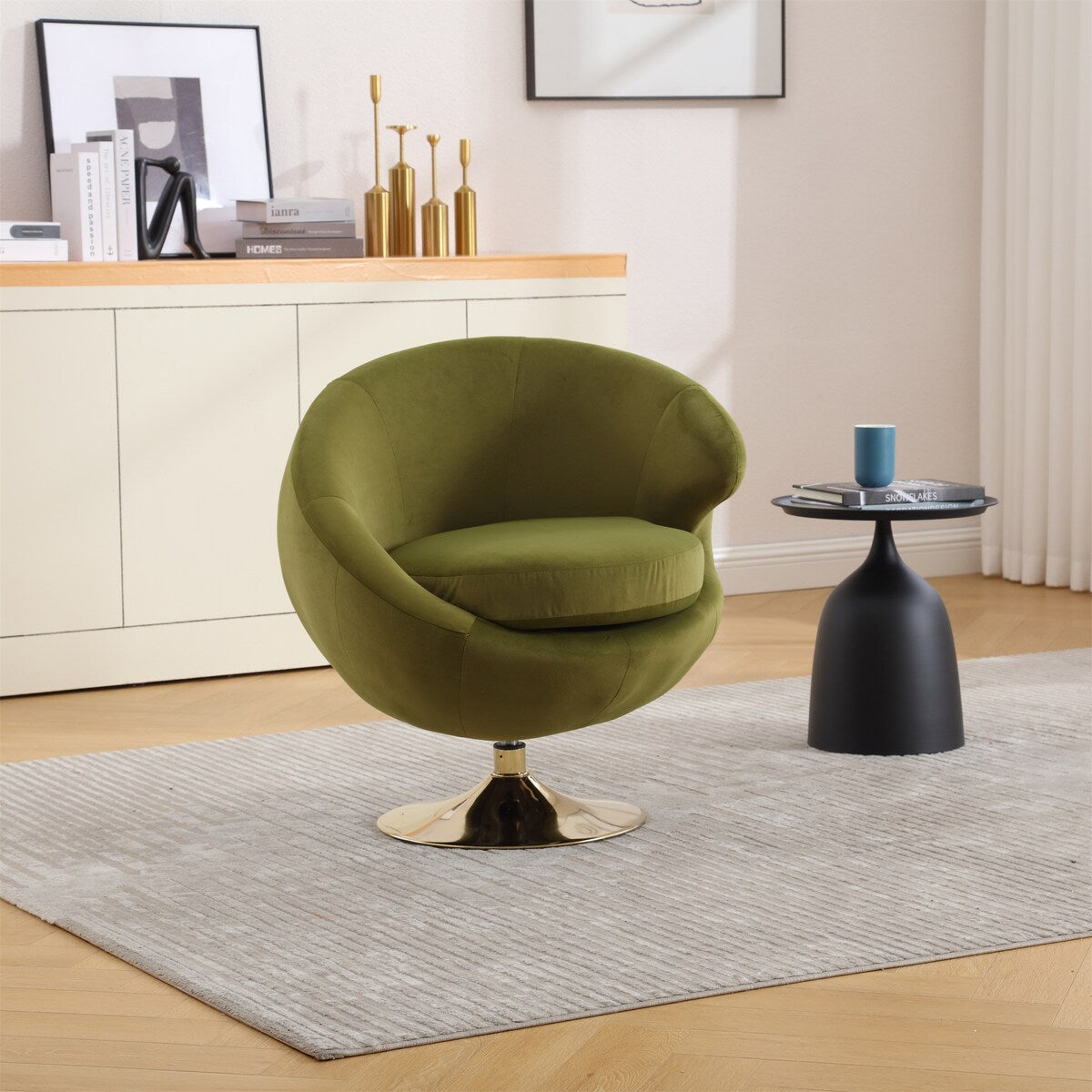 360 Degree Swivel Cuddle Barrel Accent Chair