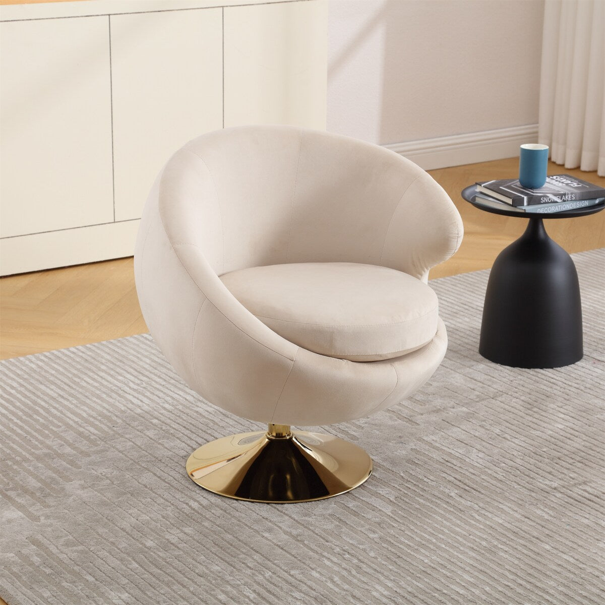 360 Degree Swivel Cuddle Barrel Accent Chair