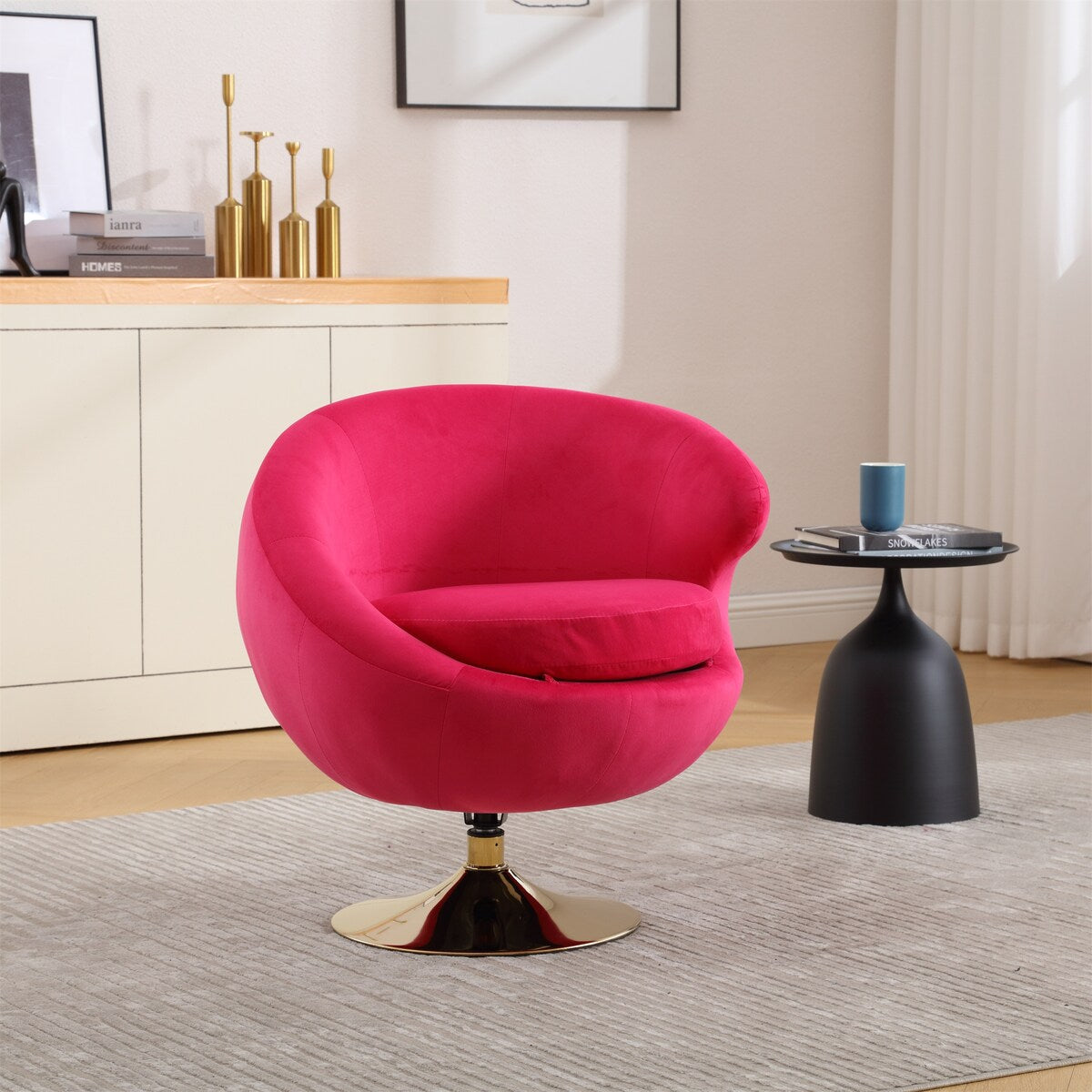 360 Degree Swivel Cuddle Barrel Accent Chair