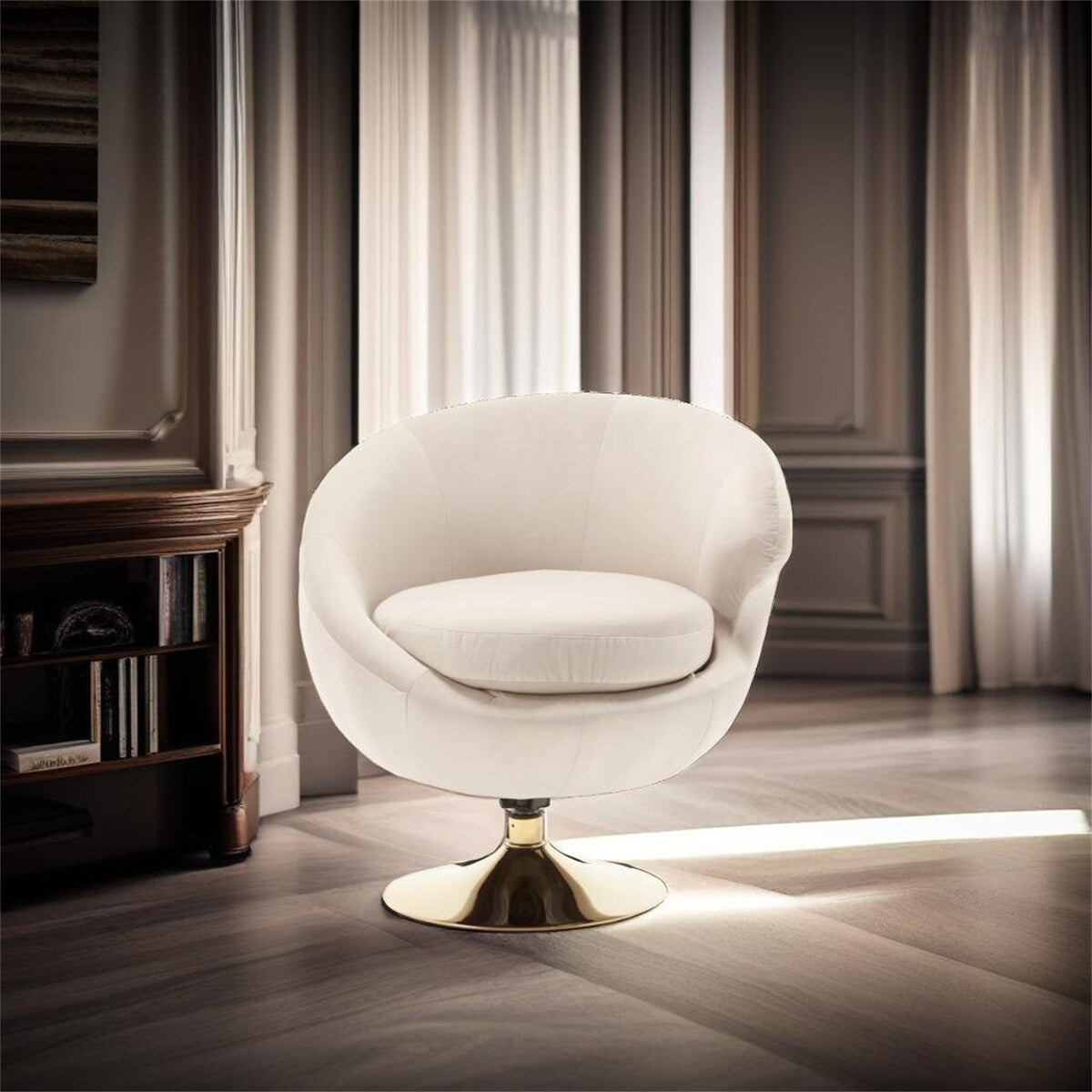 360 Degree Swivel Cuddle Barrel Accent Chair