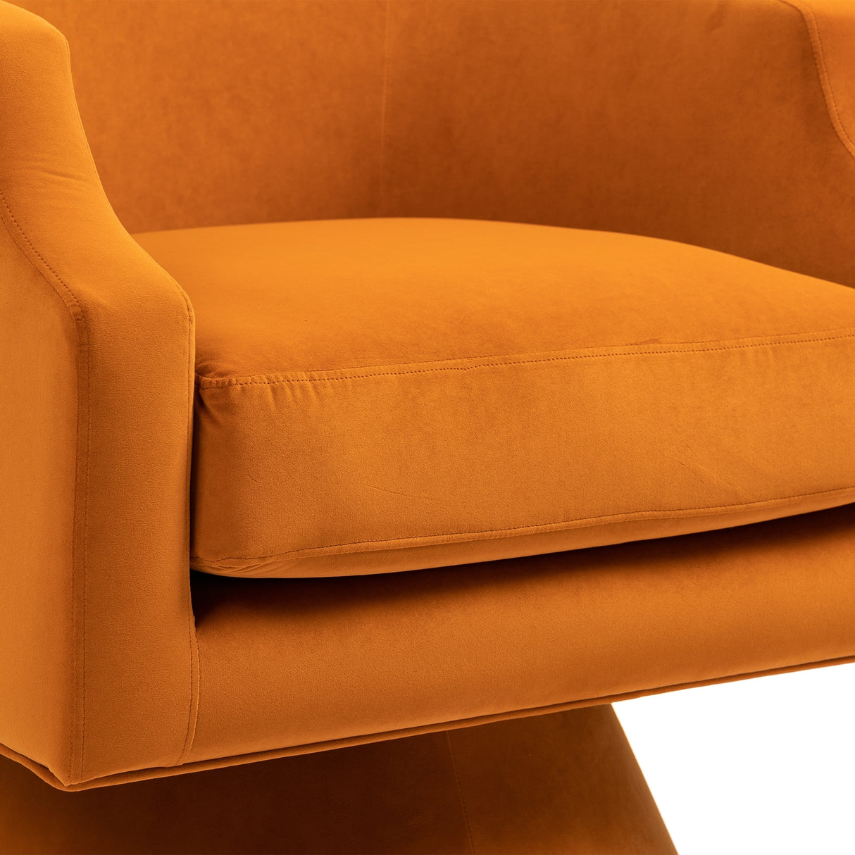 360 Degree Swivel Velvet Upholstered Barrel Sofa Chairs