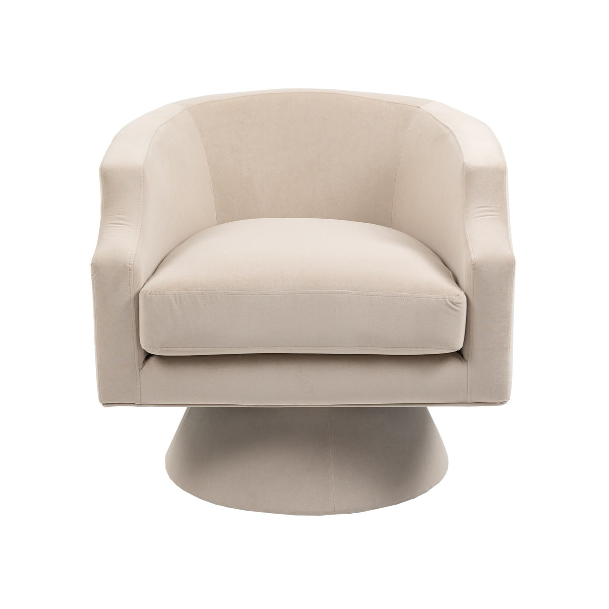360 Degree Swivel Velvet Upholstered Barrel Sofa Chairs