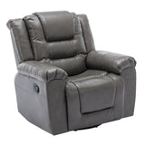 360° Swivel and Rocking Home Theater Recliner: Manual Recliner Chair with Wide Armrest