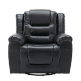 360° Swivel and Rocking Home Theater Recliner: Manual Recliner Chair with Wide Armrest