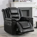360° Swivel and Rocking Home Theater Recliner: Manual Recliner Chair with Wide Armrest