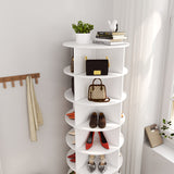 360°Rotating Shoe Cabinet 7 layers Holds Up to 28 Paris of Shoes