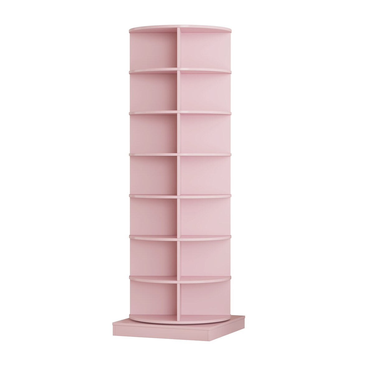 360°Rotating Shoe Cabinet 7 layers Holds Up to 28 Paris of Shoes