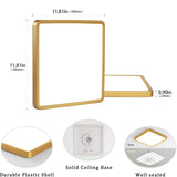 36 Watts Square Ultra-thin Selectable LED Flush Mount Ceiling Light for Dining Room Living Room Bedroom Kitchen - 11.81