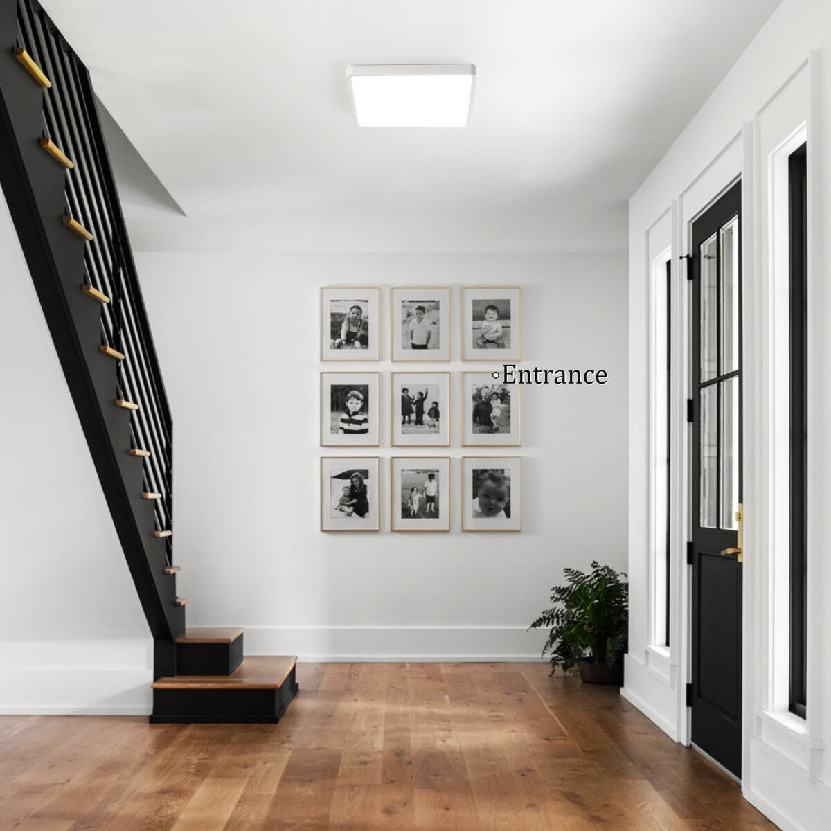 36 Watts Square Ultra-thin Selectable LED Flush Mount Ceiling Light for Dining Room Living Room Bedroom Kitchen - 11.81